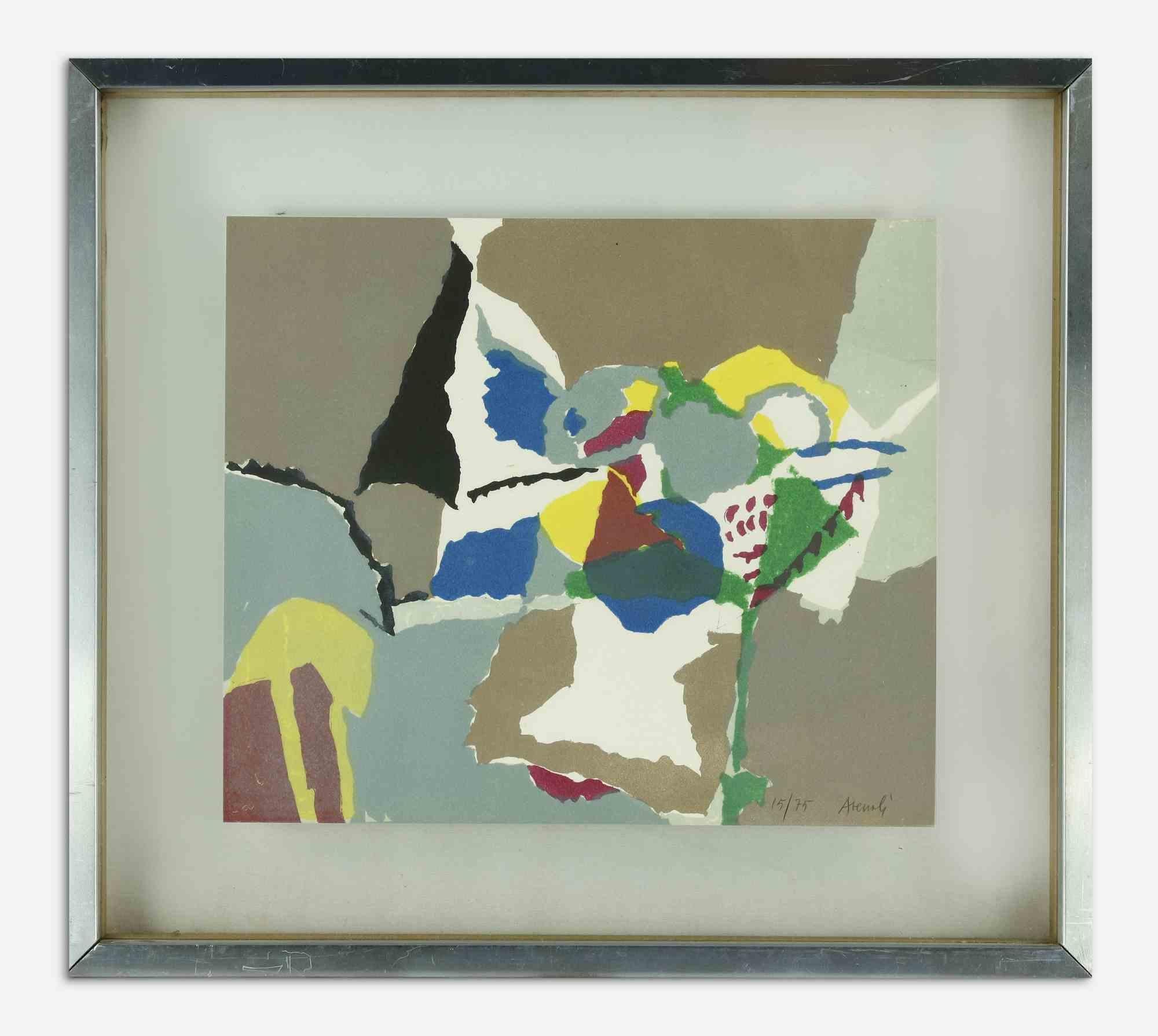 Abstract Print de Marcello Venali - Sin título - Litografía de Marcello Avenali - Mediados del siglo XX