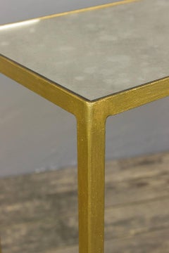 Marcelo Console Table with Antique Mirror Shelving