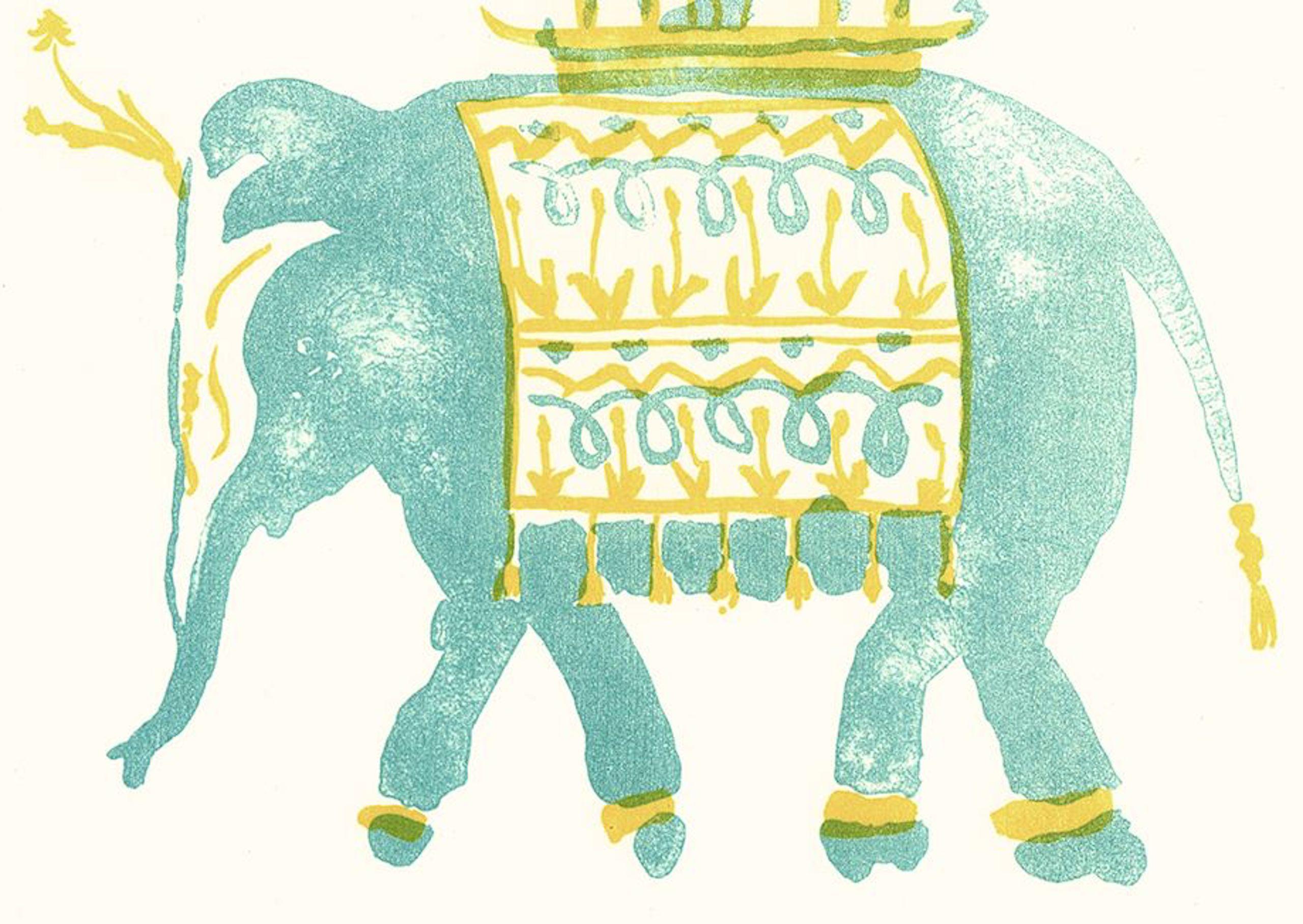 Elefante de Marcelo Martin Burgos - Litografía, animal, infancia, imaginación en venta 4