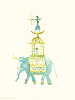 Elephant by Marcelo Martin Burgos - Lithograph, animal, childhood, imagination