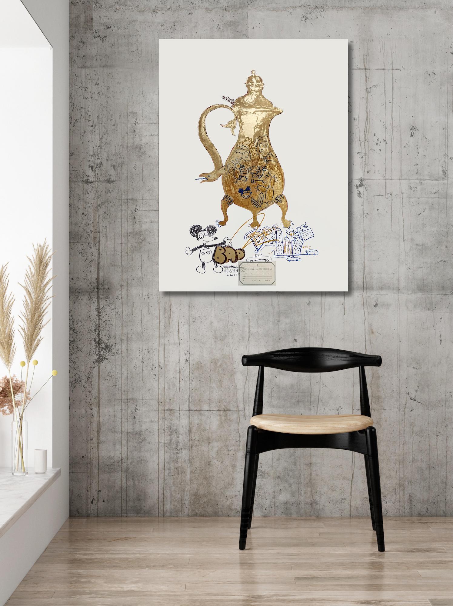 Kettle II by Marcelo Martin Burgos - Lithograph, Mickey, childhood, imagination For Sale 1