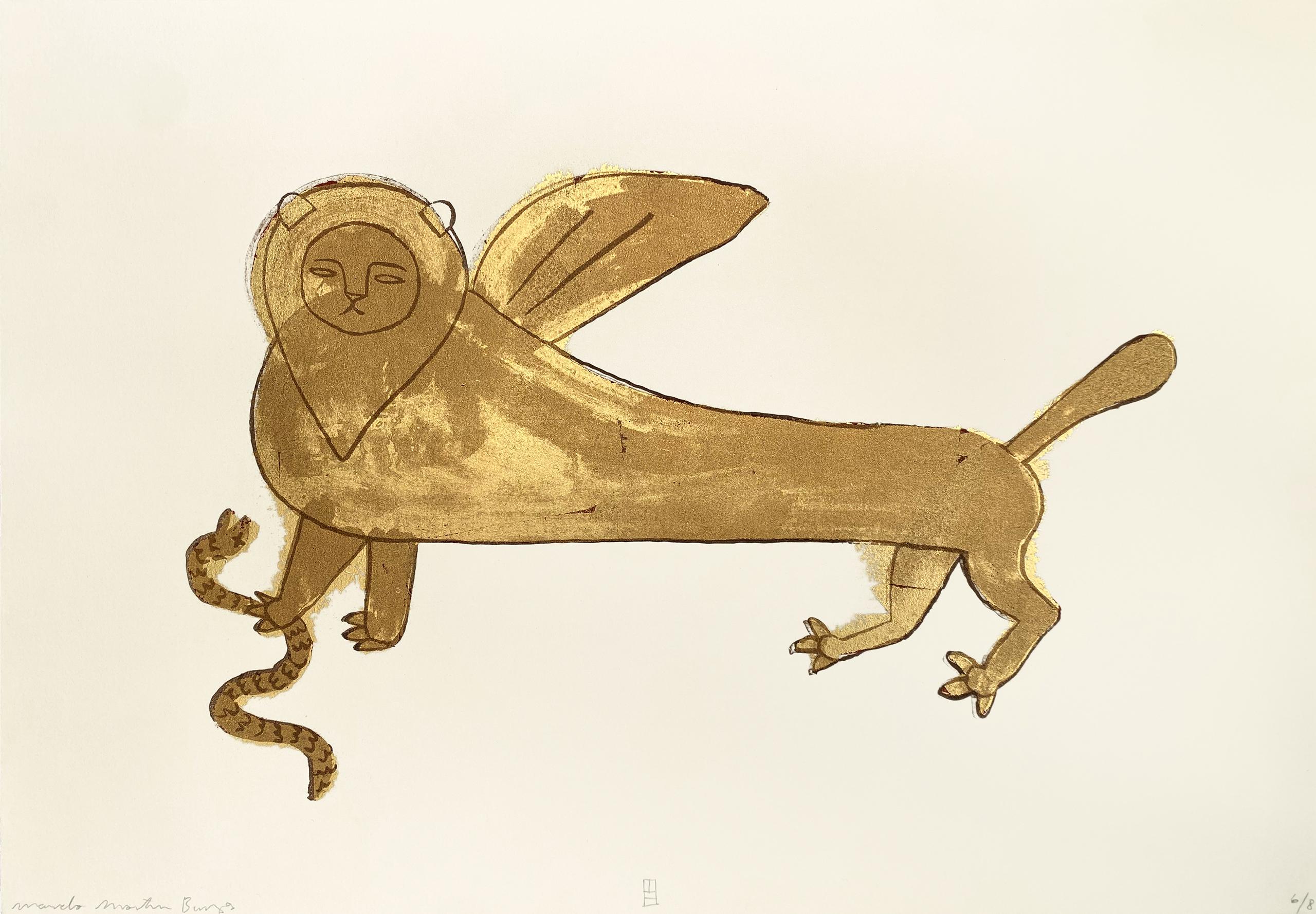Leo de Marcelo Martin Burgos - Litografía, animal, infancia, imaginación, alas