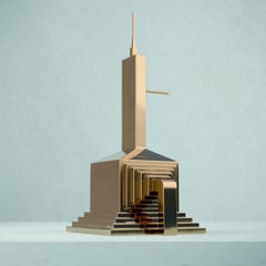 Empire by Marcelo Martin Burgos - Robot Sculpture, Golden Polished Bronze