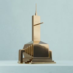 Empire by Marcelo Martin Burgos - Robot Sculpture, Golden Polished Bronze