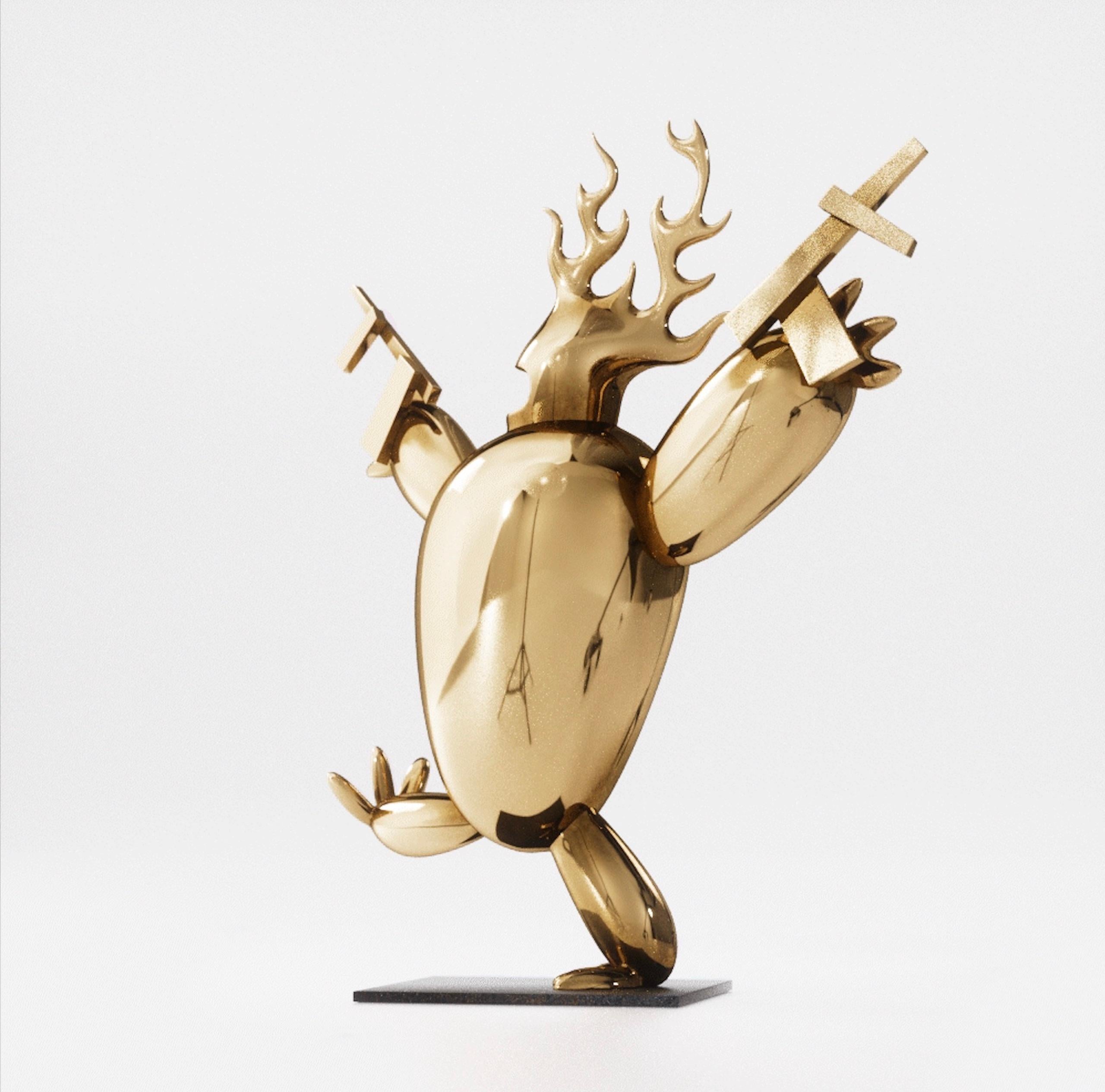King Thug è una scultura in bronzo dell'artista argentino contemporaneo Martin Burgos. La scultura raffigura una creatura fantastica e umanoide con una testa fiammeggiante che impugna due pistole. Le dimensioni dell'opera sono 100 × 92 × 45 cm (39,4
