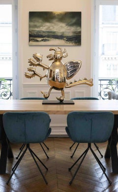 Nuke Duke di Marcelo M. Burgos - Scultura in bronzo lucido, creatura fantastica