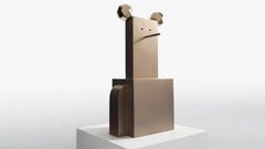 Viceroy by Marcelo Martin Burgos - Polished bronze sculpture of a robot, golden