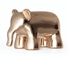 Zō by Marcelo Martin Burgos - Golden Bronze Sculpture, Diamond, Animal Art