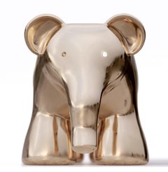 Zō by Marcelo Martin Burgos - polished bronze, gold, diamond, animal, figurative