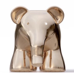 Marcelo Martin Burgos - Zō by Marcelo Martin Burgos - polished bronze, gold, diamond, animal, figurative Zō by Marcelo Martin Burgos - polished bronze, gold, diamond, animal, figurative