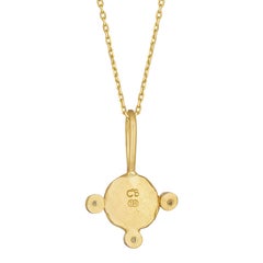 March Birthstone Pendant Necklace with Aquamarine, 18 Karat Yellow Gold