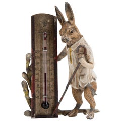 March Hare Barometer, Austria, 19th Century Antique March Hare Barometer, Austria, 19th Century