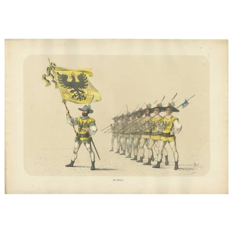 March of the Imperial Guards in the Bernese Festive Procession, 1855 Lithograph