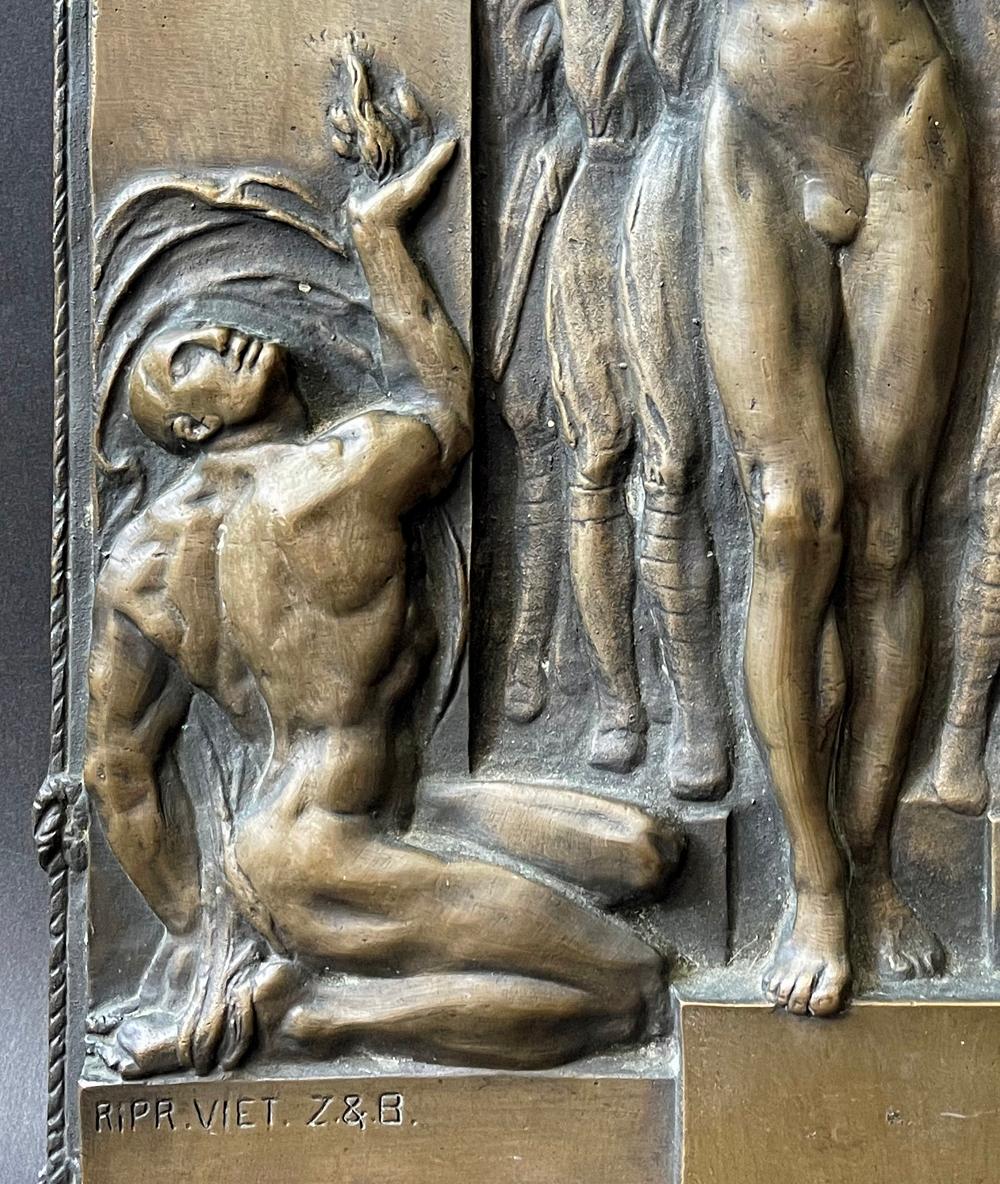 „March auf Rom“, Bronze mit männlichen Akten, die den Faszistaufstieg zur Macht im Jahr 1922 markieren (Art déco) im Angebot