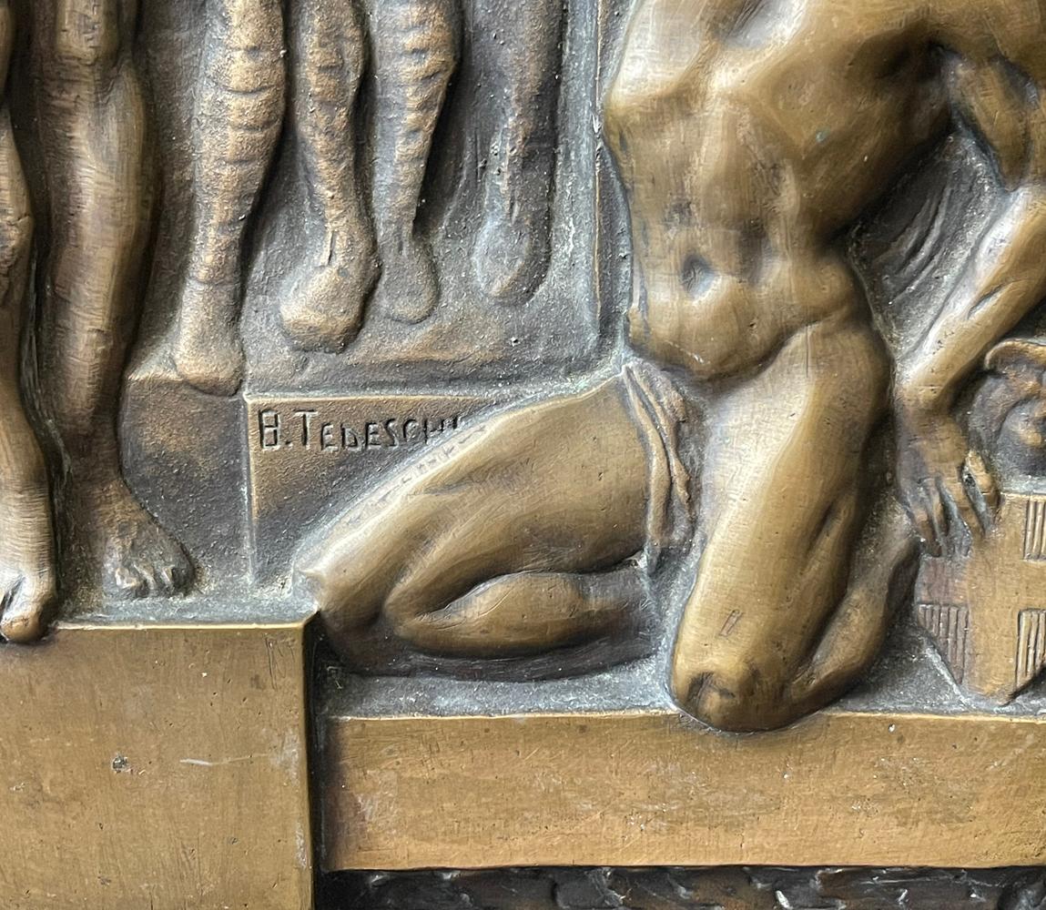 „March auf Rom“, Bronze mit männlichen Akten, die den Faszistaufstieg zur Macht im Jahr 1922 markieren (Gegossen) im Angebot