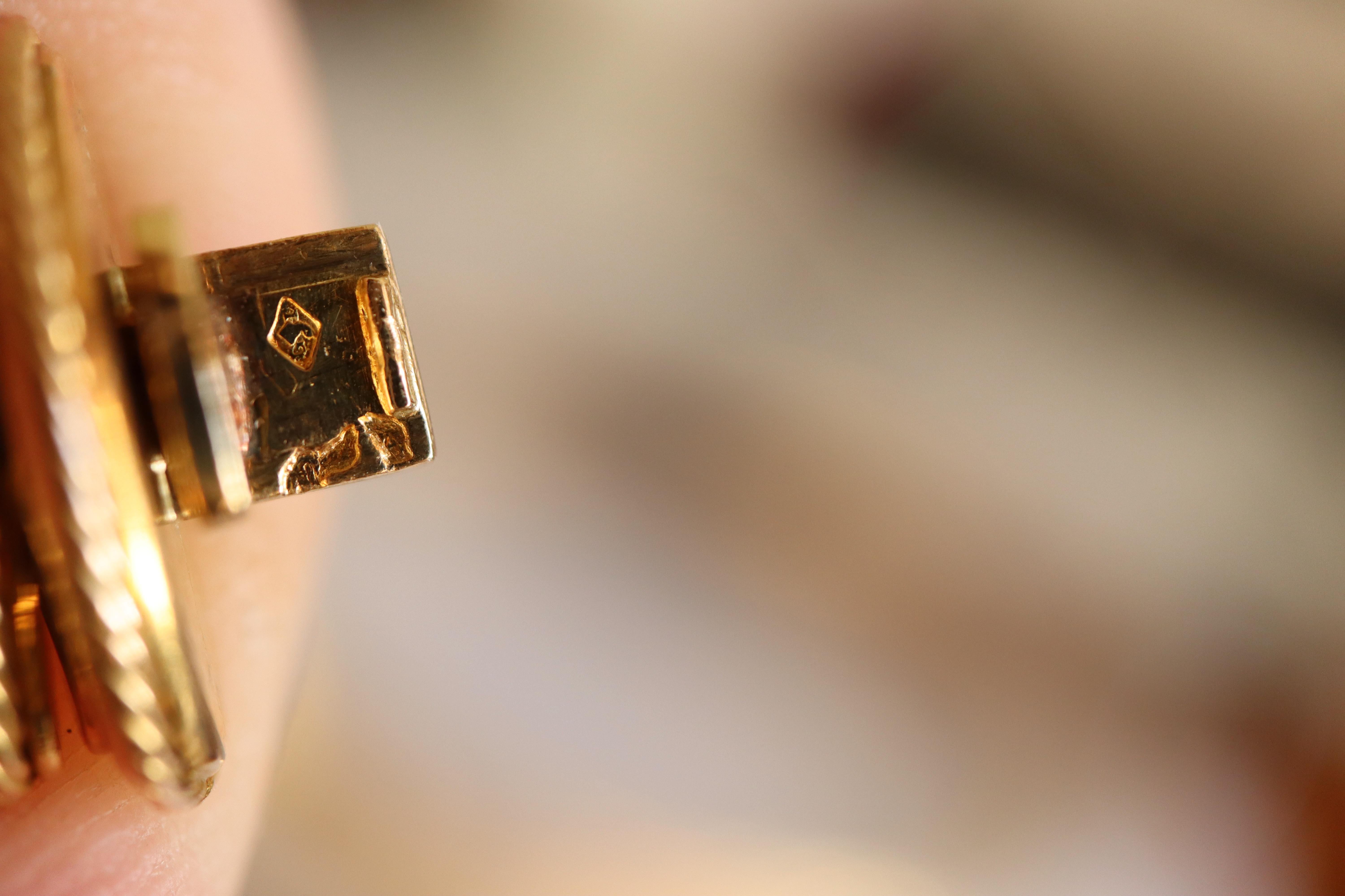 Marchak, collana girocollo in oro giallo 18 carati a maglie doppie e attorcigliate in vendita 4