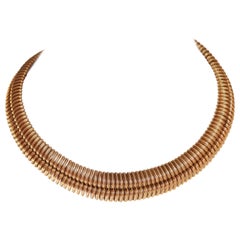 Marchak 18 Karat Gelbgold Choker-Halskette Double Twisted Mesh