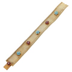 Marchak Paris Bracciale con turchesi, rubini e diamanti di Georges L'Enfant, 18 ct.
