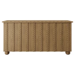 Marchand Scalloped Front 4-Door Cabinet (Oak) by Christiane Lemieux