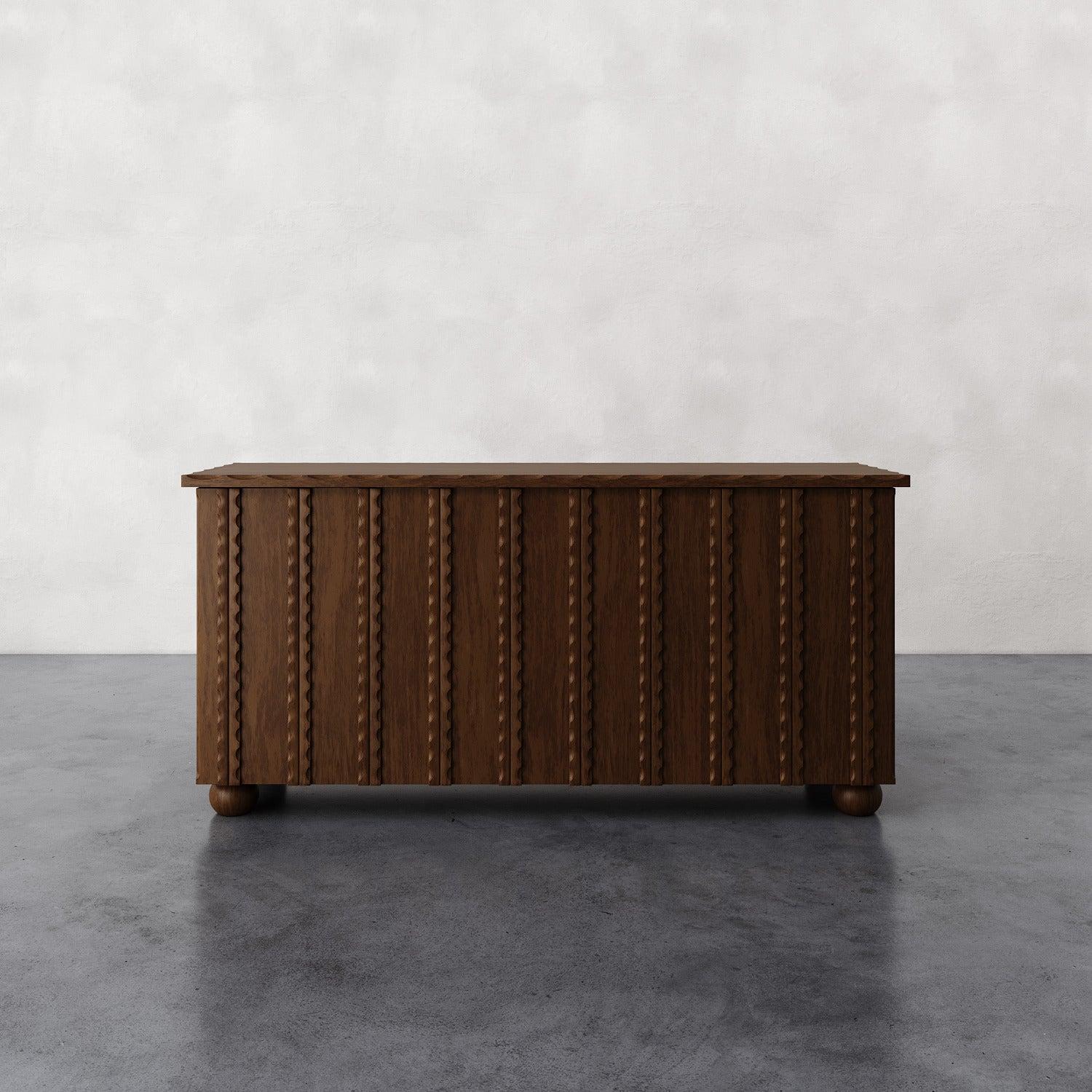 Armadio a 4 ante Marchand Scalloped Front (Noce) di Christiane Lemieux In condizioni Nuovo in vendita a New York, NY