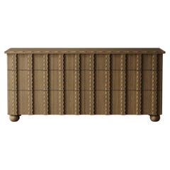 "Marchand" Scalloped Oak Dresser by Christiane Lemieux