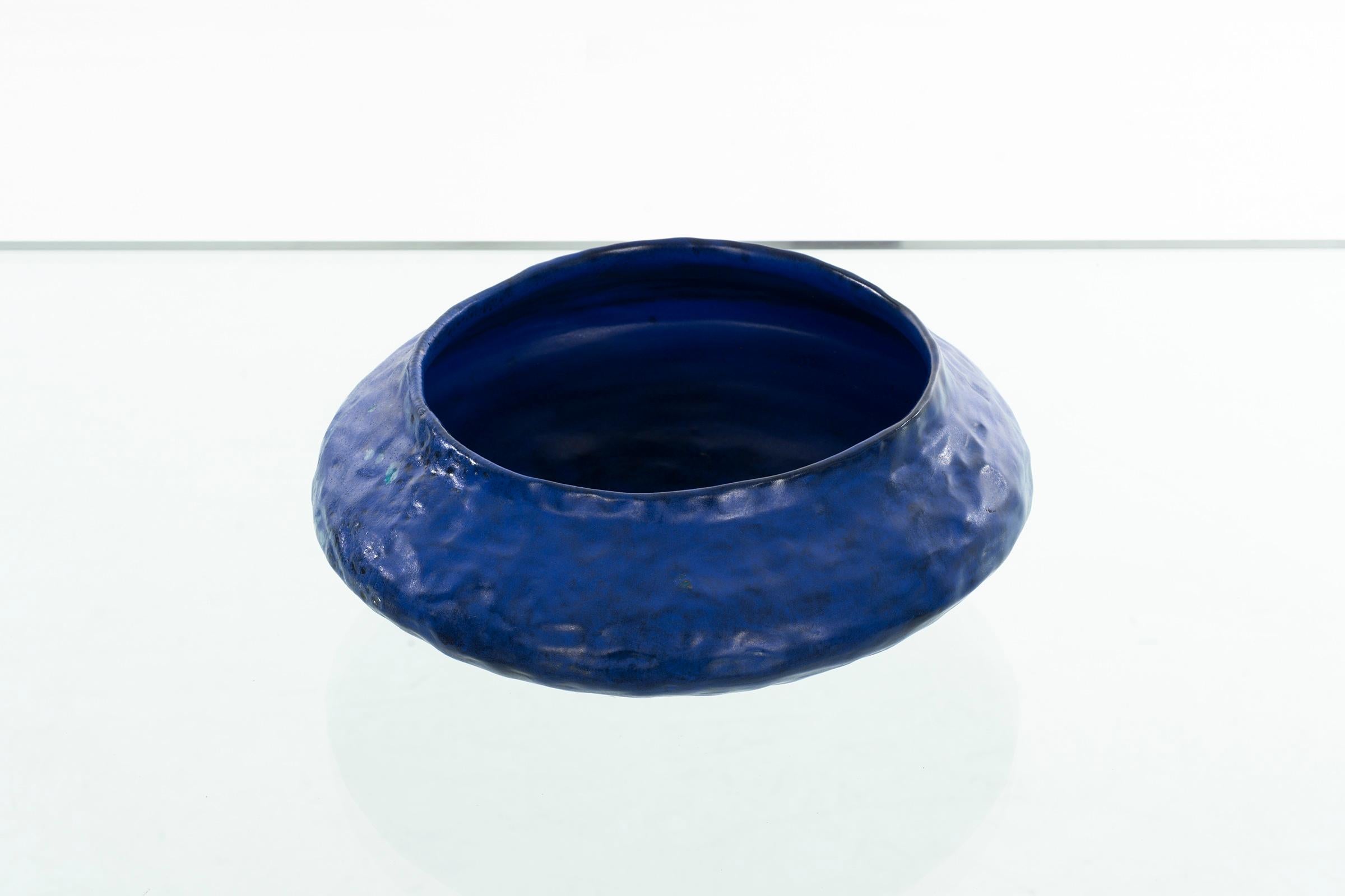 Mid-Century Modern Marchello Fantoni Vibrant Blue Bowl For Sale