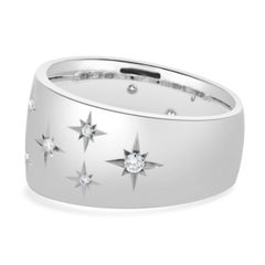 Marchesa 18 Karat White Gold Sprinkled Diamond Star Band