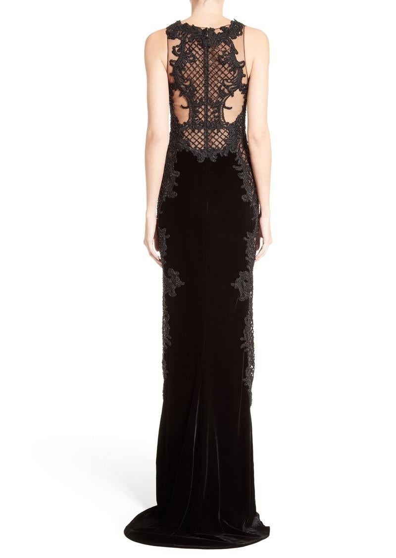 marchesa black gown