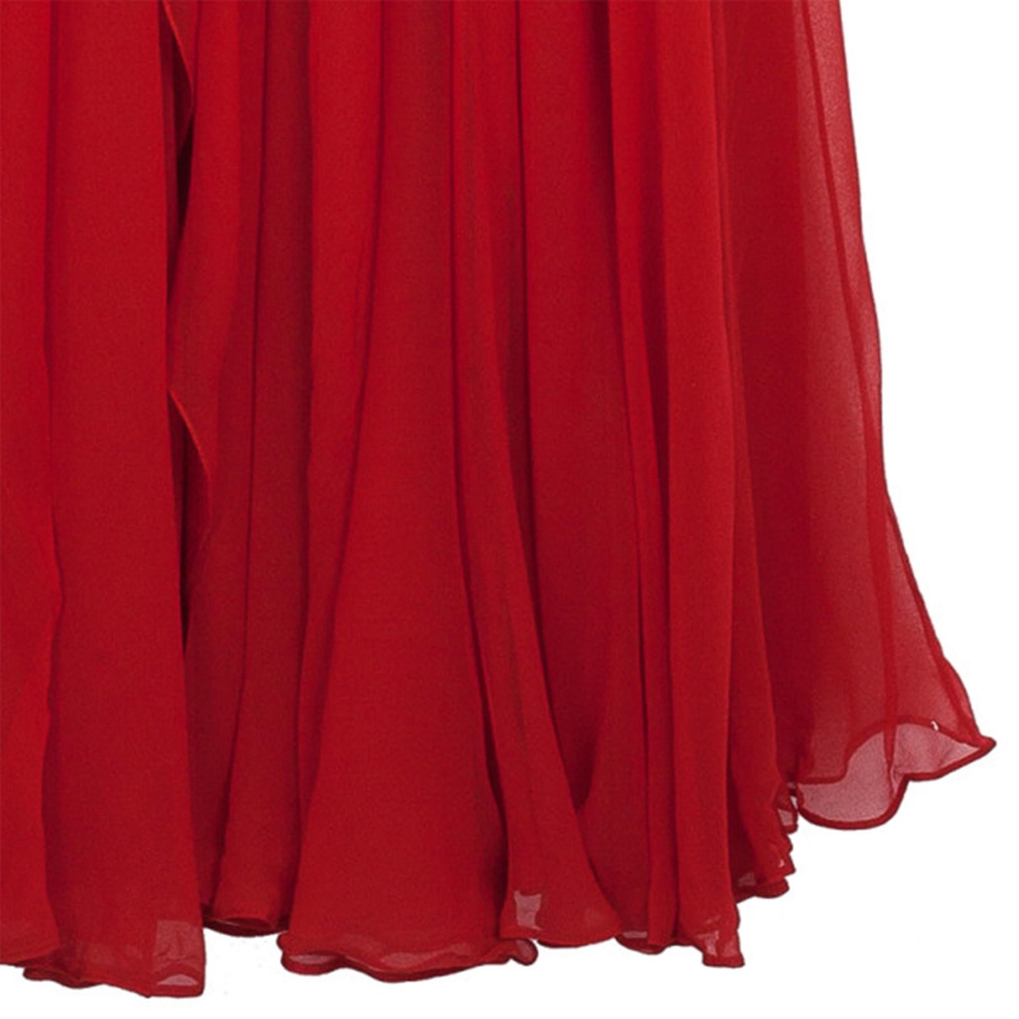 Marchesa Embellished Empire Waist Gown S 2