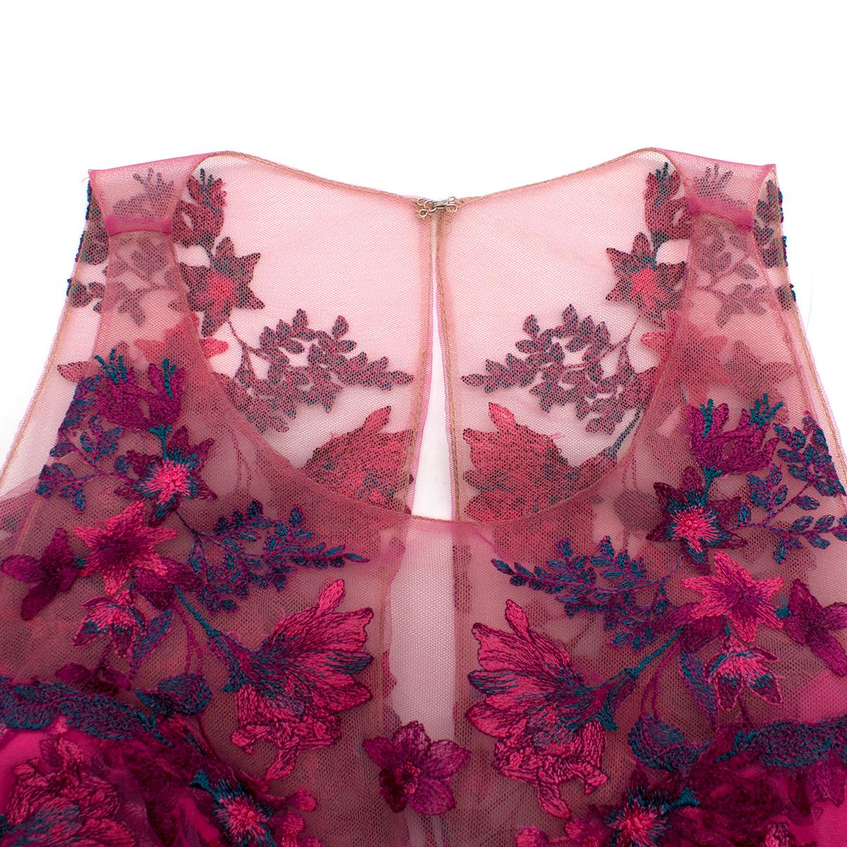 marchesa notte embroidered velvet high low dress
