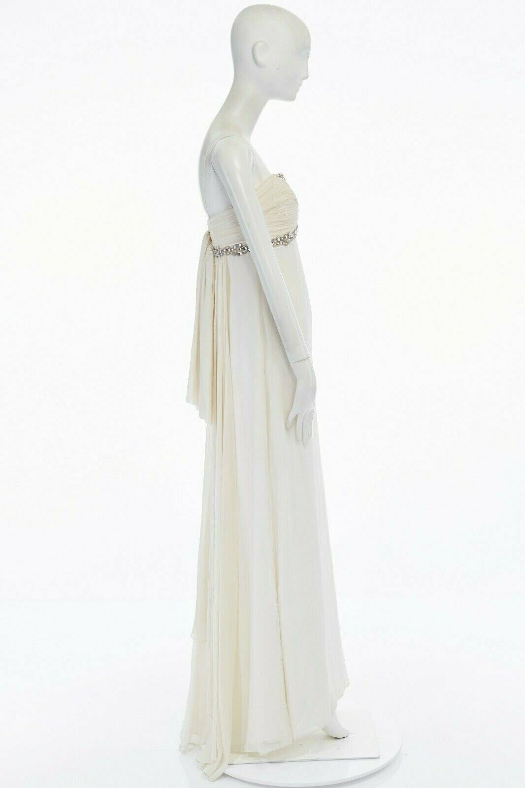 marchesa crystal-embellished velvet gown