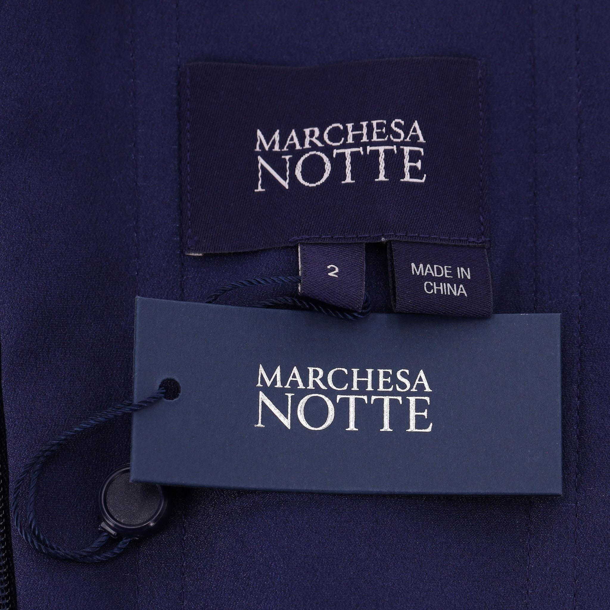 Marchesa Notte Cut-Out Detail Ombre Floral Plisse-Chiffon Gown in vendita 1