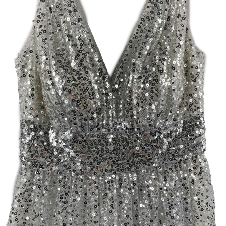 princess polly baby blue dress Marchesa Notte Printed Silk-blend A-line Dress main image 0