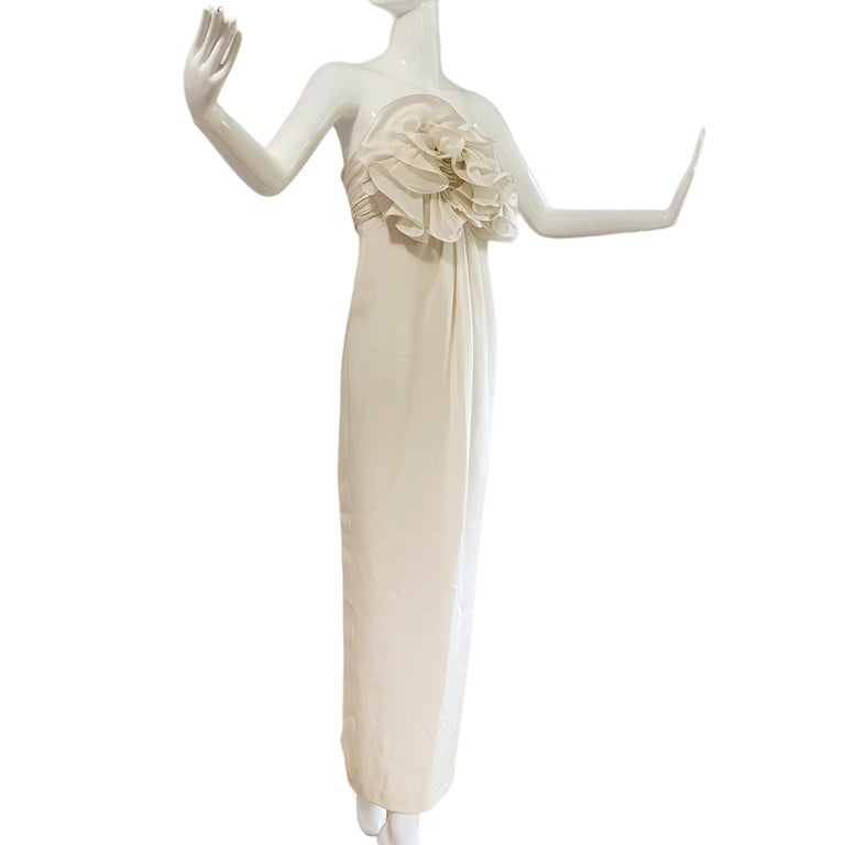 v neck dress with bell sleeves wedding dress Camille