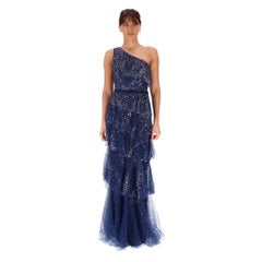 Marchesa Notte Tiered Tulle Gown