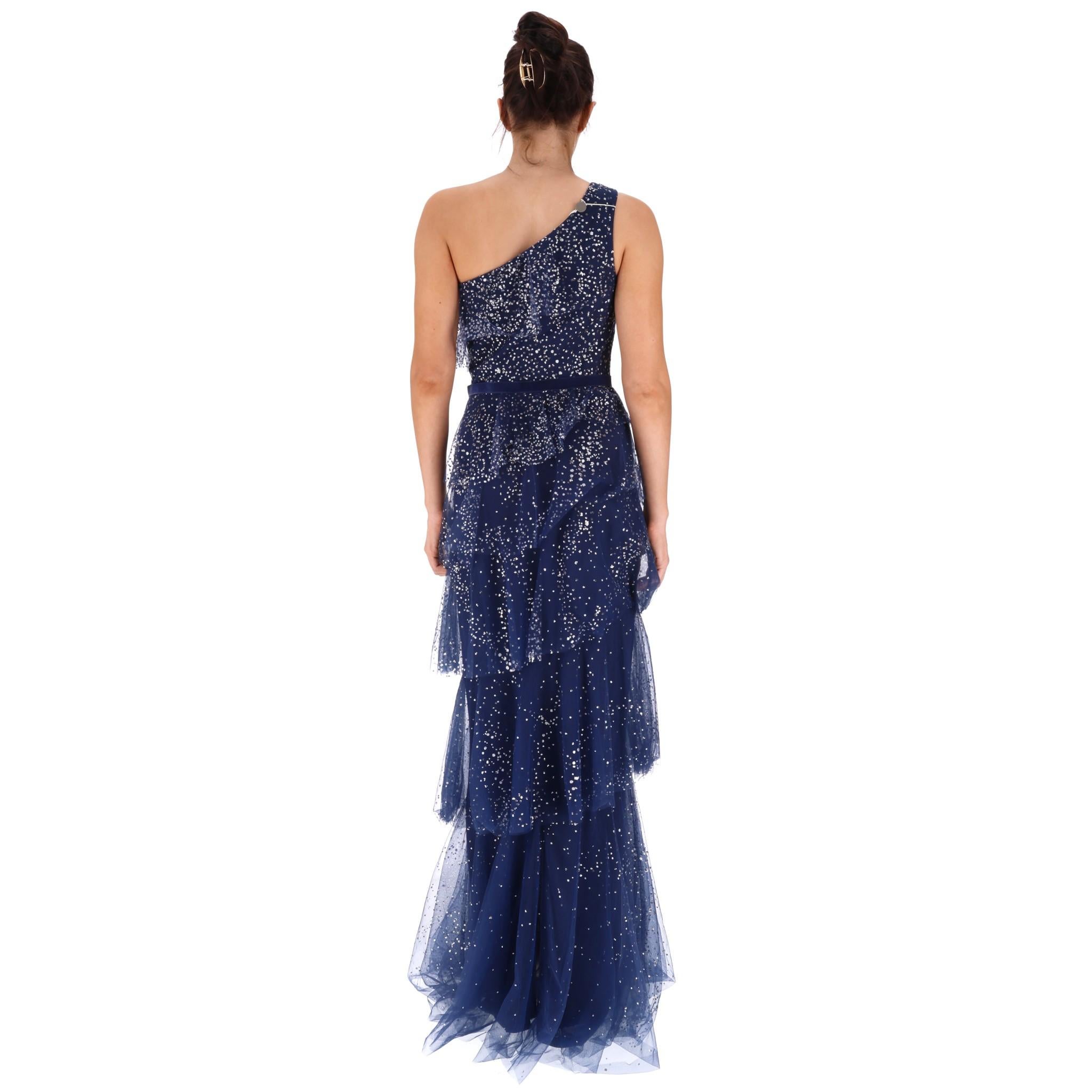 Marchesa Notte Tiered Tulle Gown In New Condition For Sale In London, GB
