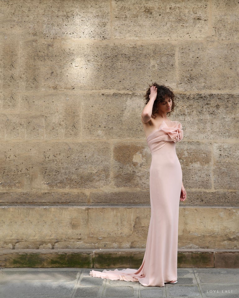marchesa evening dresses sale Fabia Long-Sleeve Sequin Gown main image 1
