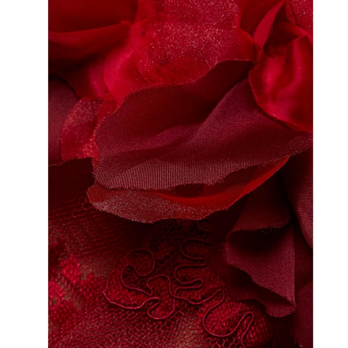 De las mujeres MARCHESA Vestido rojo de encaje floral sin hombros US 2 en venta