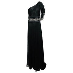 Used Marchesa Silk & Crystal Gown
