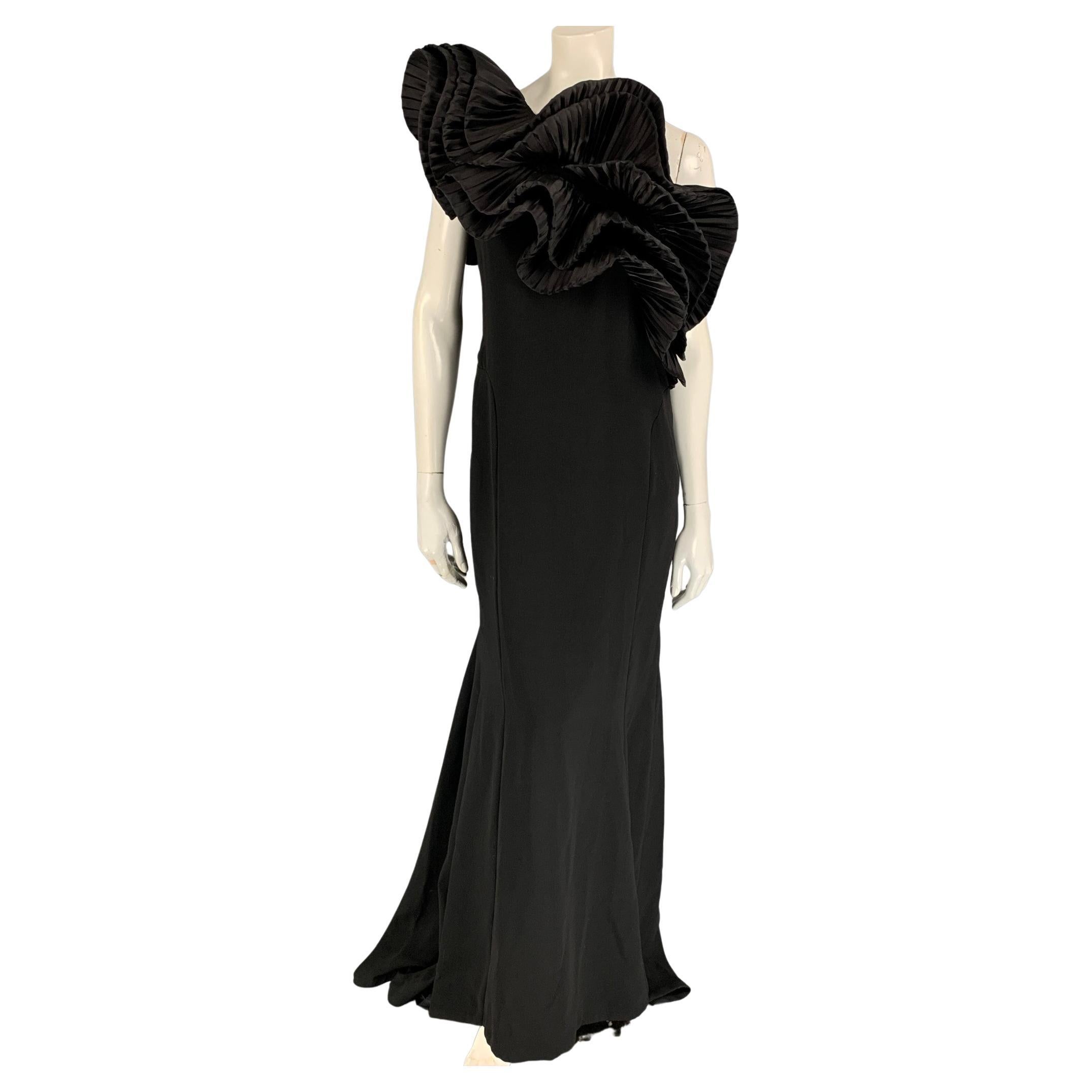 Black Satin And Velvet Long Sleeves Party Dress, Black Wedding Party D |  Party dress long sleeve, Evening dresses with sleeves, Long sleeve evening  dresses