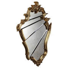 Marchese Wall Mirror with Gold-Plated Wooden Frame by Barberini & Gunnell