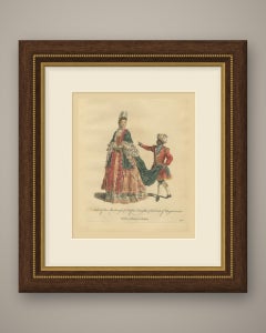 Marchioness of Belfont with a Page in 1700, Jefferys Costume Plate, 1757