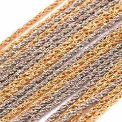 Marchisio 1970s Multi Strand 18 Karat Yellow and White Gold Chain Necklace