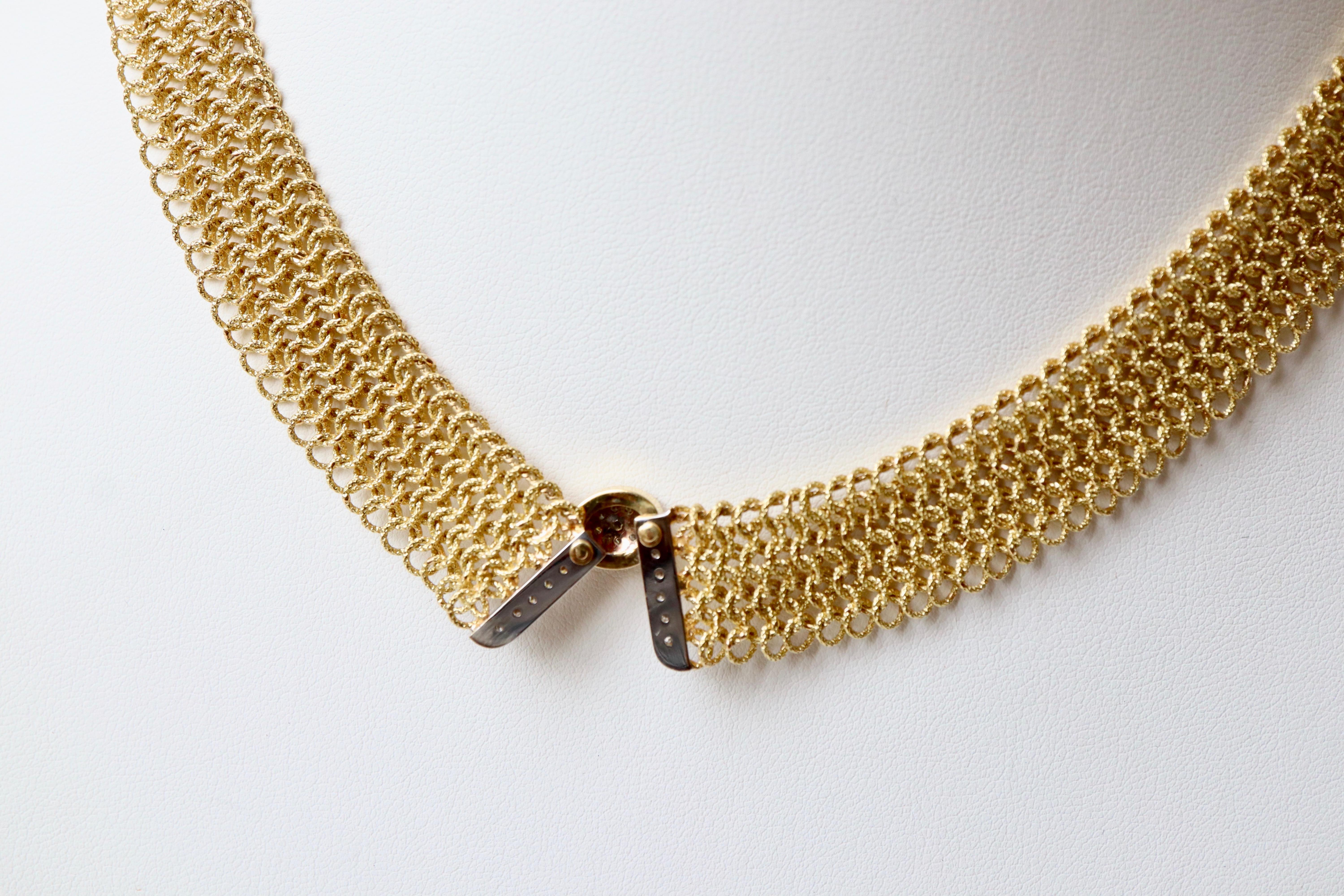 Donna Collana Marchisio in oro giallo 18 KT e diamanti in vendita