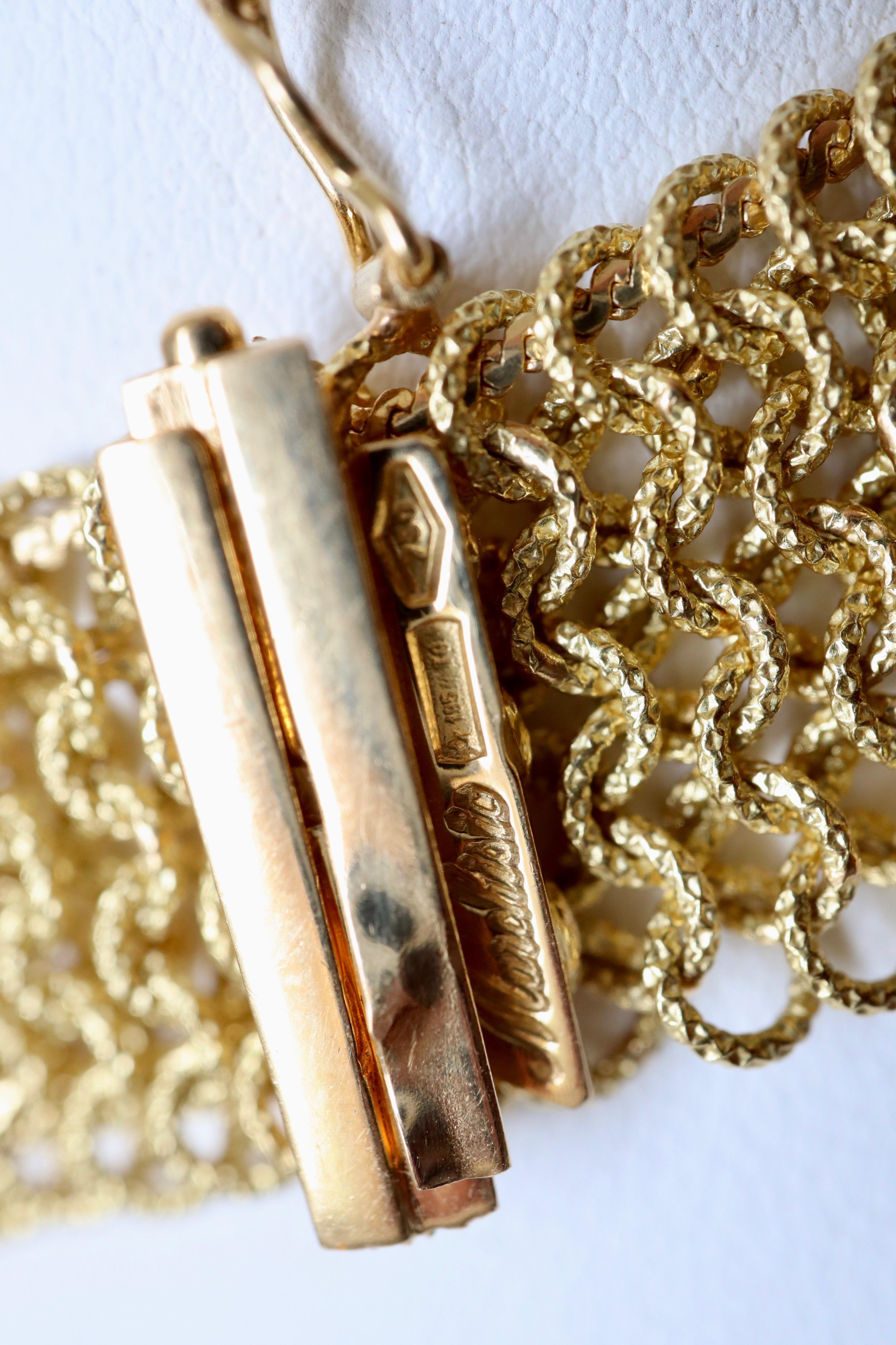 Collana Marchisio in oro giallo 18 KT e diamanti in vendita 1