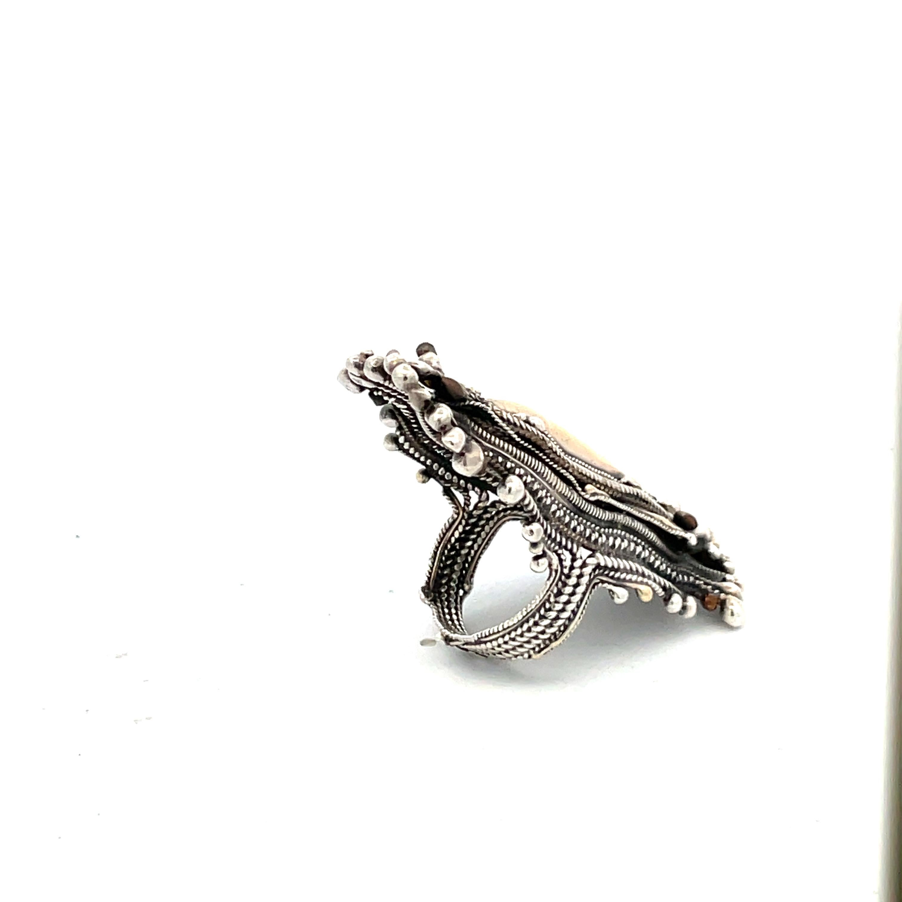 Marci Zelmanoff: Mixed Metals Ring In Good Condition For Sale In New York, NY