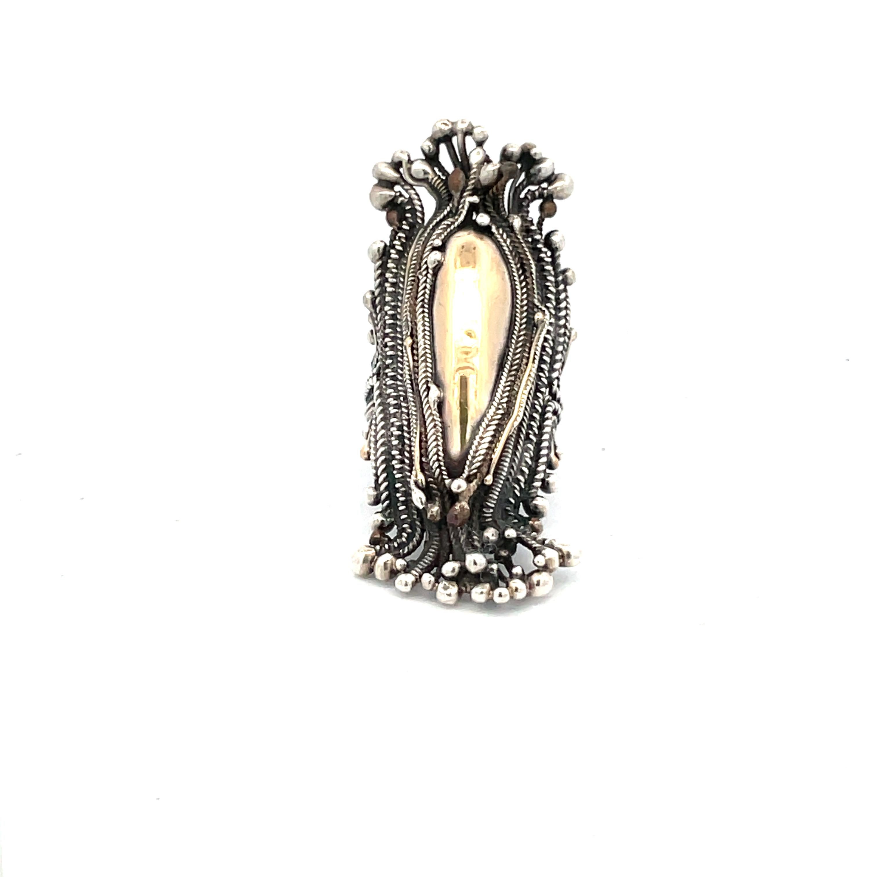 Marci Zelmanoff: Mixed Metals Ring For Sale 1