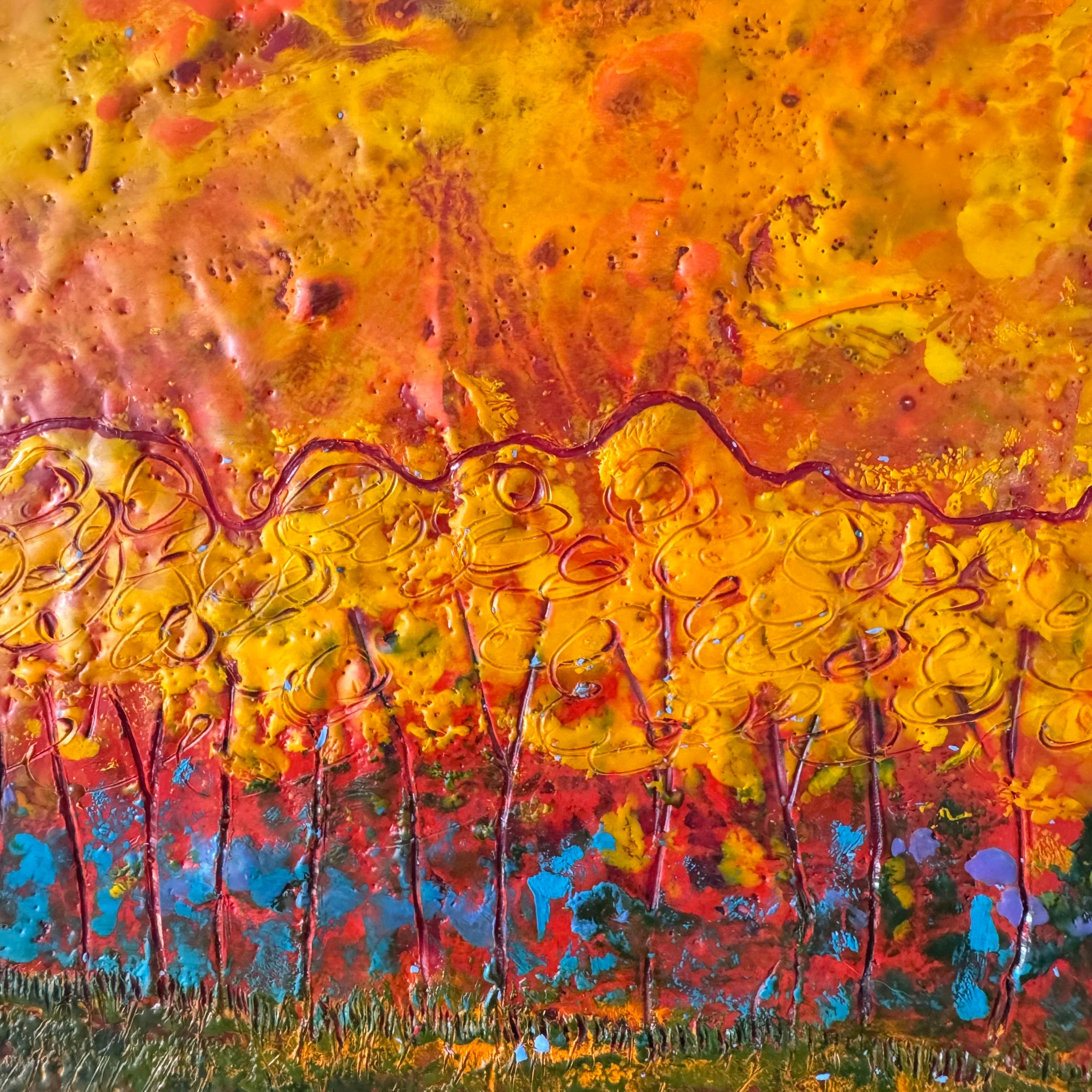 Autumn Hills, Vermont - Painting by Marcia Crumley