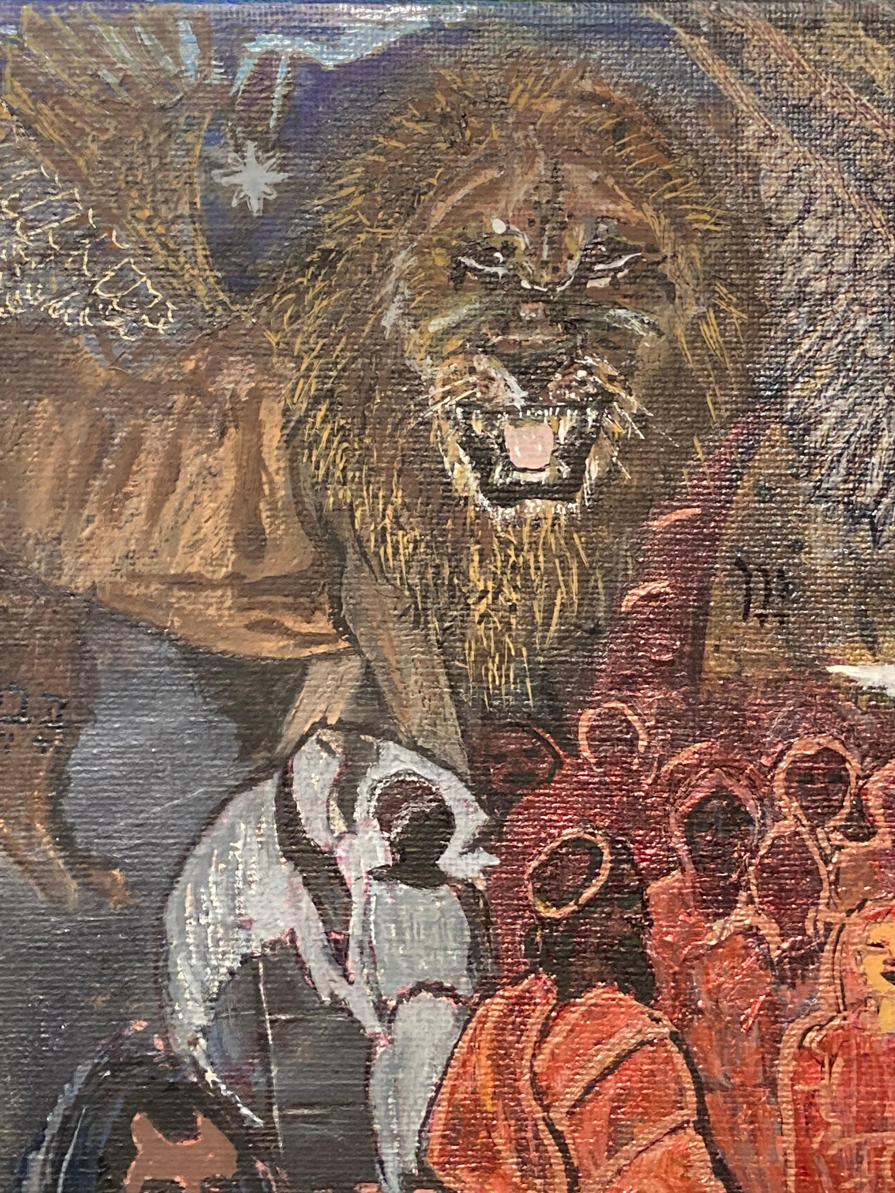 „ Visionen und Träume des Todes eines Mannes“, von Marcia Emery, Gemälde in Mischtechnik (Zeitgenössisch), Painting, von Marcia Ermey 