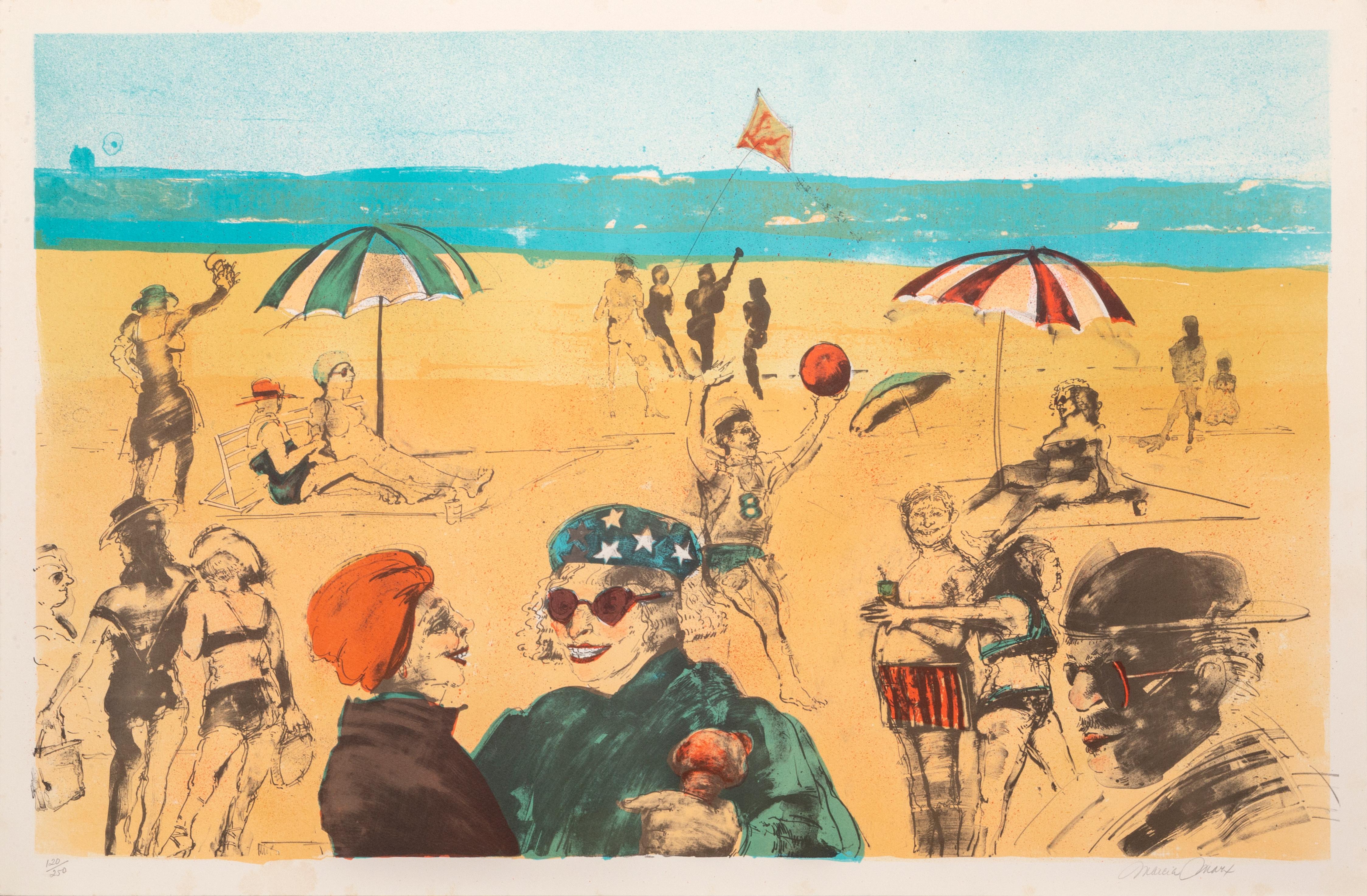 Figurative Print de Marcia Marx - Playa